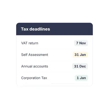 Tax deadlines tracked in WearAccounts